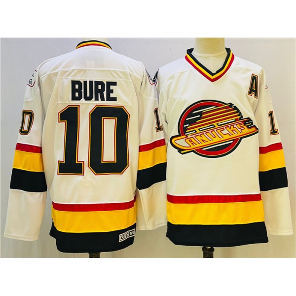 Vancouver Canucks #10 Pavel Bure White Stitched Jersey