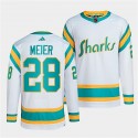 San Jose Sharks #28 Timo Meier White 2022-23 Reverse Retro Stitched Jersey