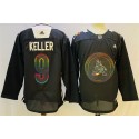 Arizona Coyotes #9 Clayton Keller 2022 Black Pride Night Stitched Jersey