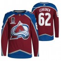Colorado Avalanche #62 Artturi Lehkonen 2022 Burgundy Stanley Cup Champions Patch Stitched Jersey