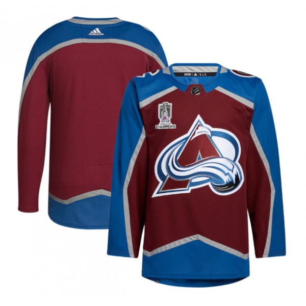 Colorado Avalanche Blank 2022 Burgundy Stanley Cup Champions Patch Stitched Jersey