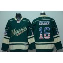 Minnesota Wild Custom Green USA Flag Fashion Stitched Jersey