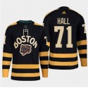 Boston Bruins #71 Taylor Hall Black Classic Primegreen Stitched Jersey