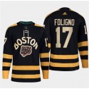 Boston Bruins #17 Nick Foligno Black Classic Primegreen Stitched Jersey