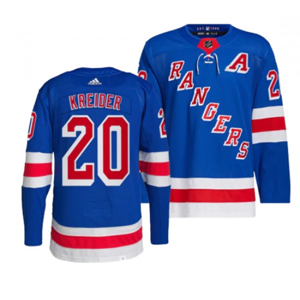New York Rangers #20 Chris Kreider Blue Stitched Jersey