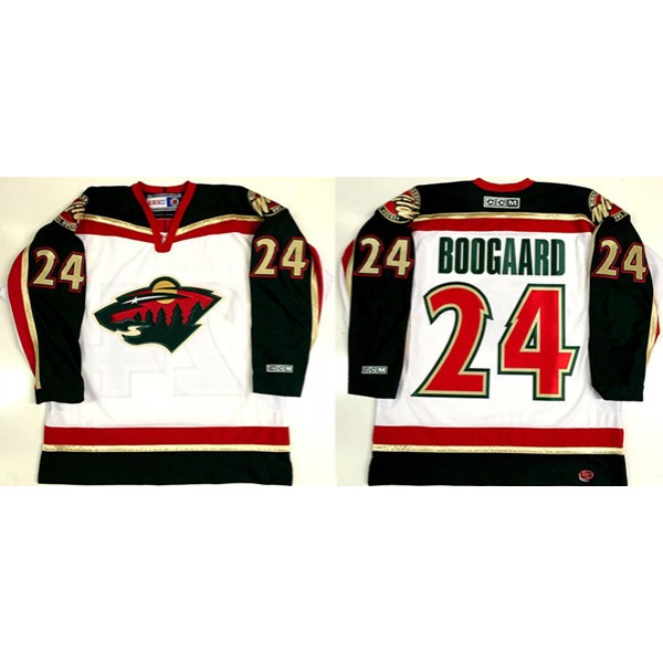 Minnesota Wild #24 Derek Boogaard White Stitched Jersey