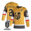 Vegas Golden Knights #2 Zach Whitecloud Gold 2023 Stanley Cup Champions Stitched Jersey