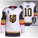 Vegas Golden Knights #10 Nicolas Roy White 2023 Stanley Cup Champions Stitched Jersey