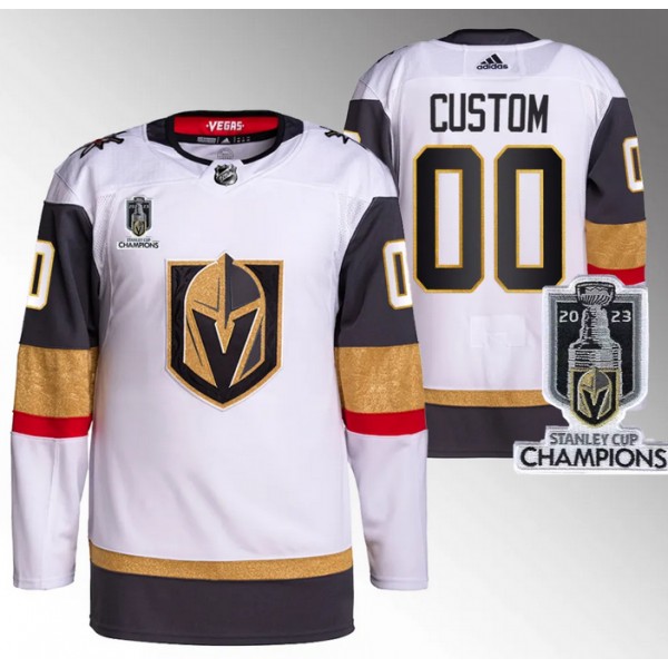 Vegas Golden Knights Custom White 2023 Stanley Cup Champions Stitched Jersey
