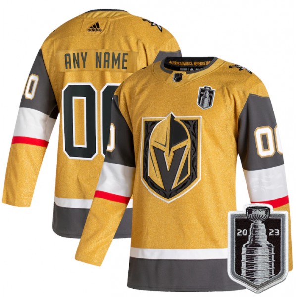 Vegas Golden Knights Customized Gold 2023 Stanley Cup Final Stitched Jersey