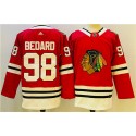 Chicago Blackhawks #98 Connor Bedard Red Black Stitched Jersey