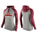 Women's Nike San Francisco 49ers Performance Hoodie Grey   Red_1