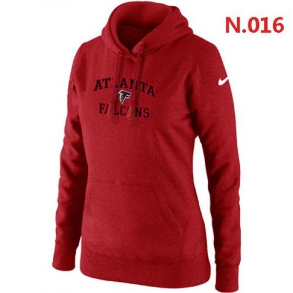 Women's Nike Atlanta Falcons Heart   Soul Pullover Hoodie Red