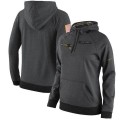 Women's New England Patriots Nike Anthracite Salute To Service Player Performance Hoodie