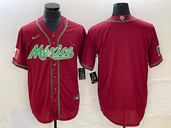 Mexico Blank Red 2023 World Classic Stitched Jersey