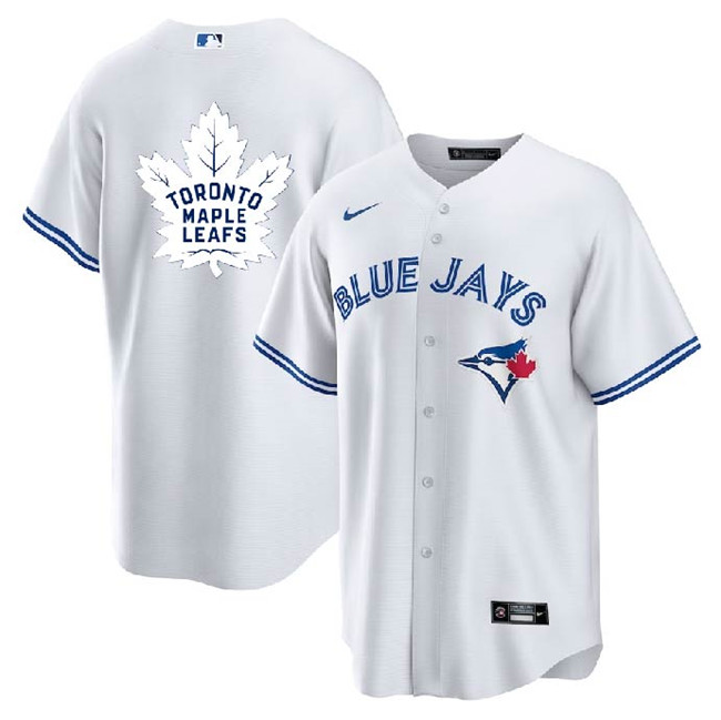 Toronto Blue Jays Leafs White Cool Base Stitched Jersey