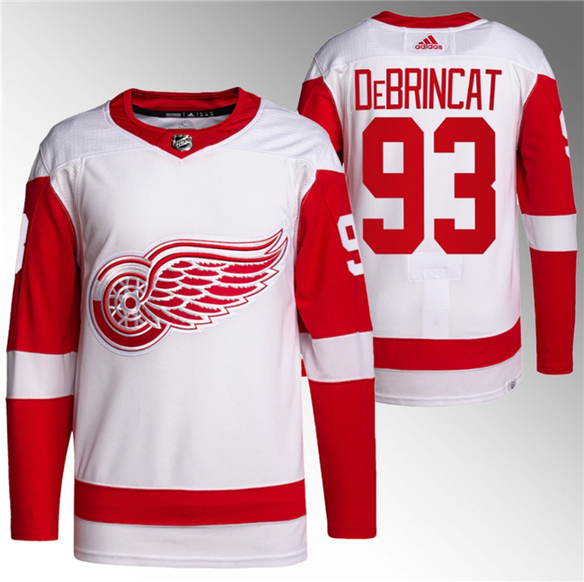Detroit Red Wings #93 Alex DeBrincat White Stitched Jersey
