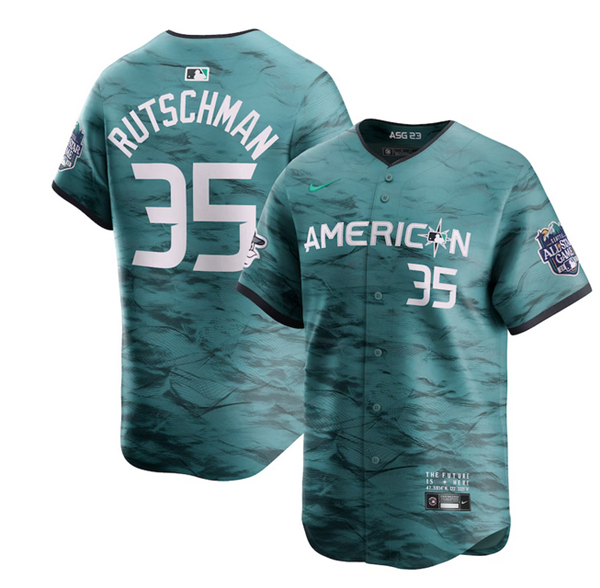 Baltimore Orioles #35 Adley Rutschman Teal 2023 All-Star Cool Base Stitched Jersey