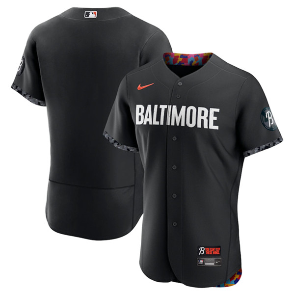 Baltimore Orioles Blank Black 2023 City Connect Flex Base Stitched Jersey