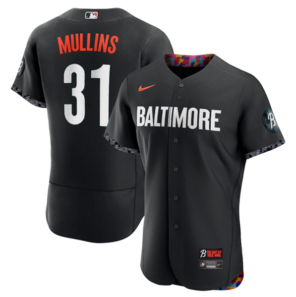 Baltimore Orioles #31 Cedric Mullins Black 2023 City Connect Flex Base Stitched Jersey