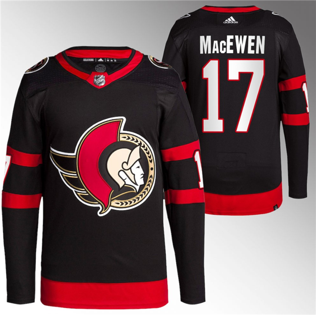 Ottawa Senators #17 Zack MacEwen Black Premier Breakaway Stitched Jersey
