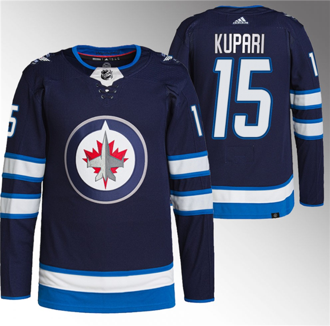 Winnipeg Jets #15 Rasmus Kupari Navy Stitched Jersey