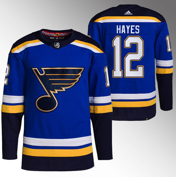 St. Louis Blues #12 Kevin Hayes Blue Stitched Jersey