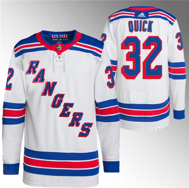 New York Rangers #32 Jonathan Quick White Stitched Jersey