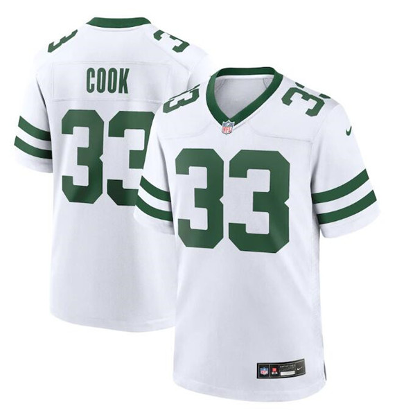 New York Jets #33 Dalvin Cook White Stitched Game Jersey