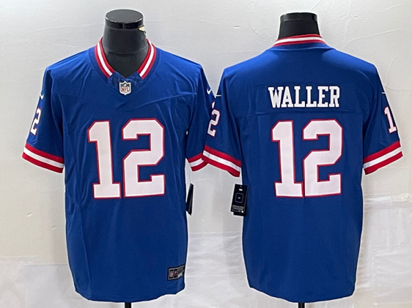 New York Giants #12 Darren Waller Blue Classic 2023 F.U.S.E. Vapor Untouchable Limited Stitched Jersey