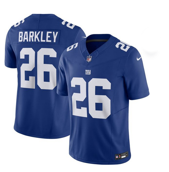 New York Giants #26 Saquon Barkley Blue 2023 F.U.S.E. Vapor Untouchable Limited Stitched Jersey