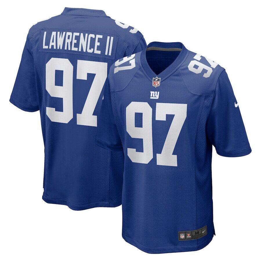 New York Giants #97 Dexter Lawrence II Rush Blue Stitched Game Jersey
