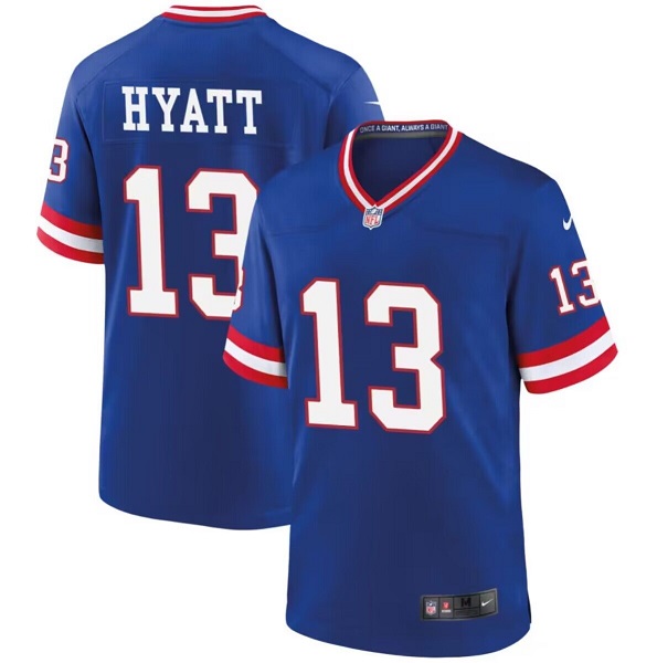New York Giants #13 Jalin Hyatt Royal Classic Stitched Jersey