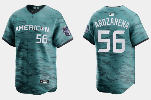 Tampa Bay Rays #56 Randy Arozarena Teal 2023 All-Star Cool Base Stitched Jersey