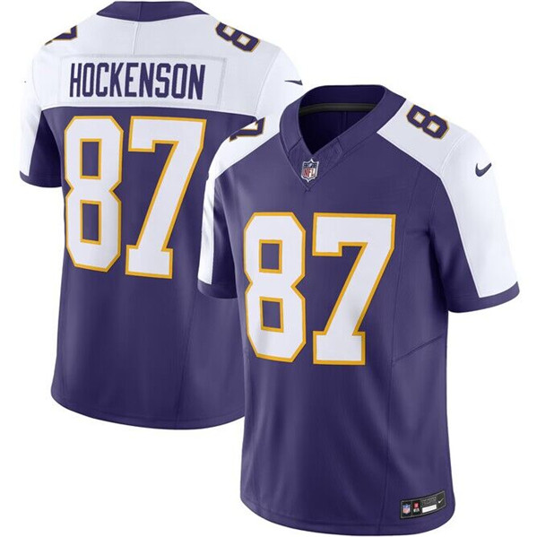 Minnesota Vikings #87 T.J. Hockenson Purple 2023 F.U.S.E. Vapor Limited Stitched Jersey
