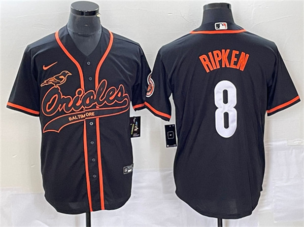 Baltimore Orioles #8 Cal Ripken Jr. Black City Connect Cool Base Stitched Jersey