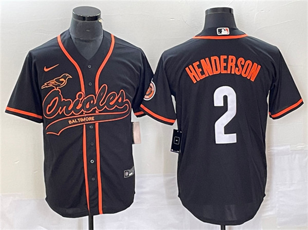 Baltimore Orioles #2 Gunnar Henderson Black City Connect Cool Base Stitched Jersey