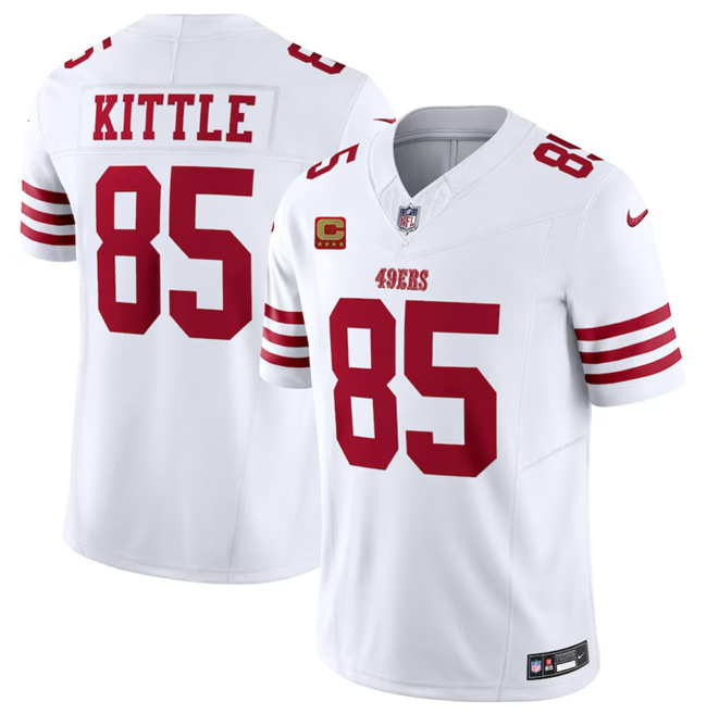 San Francisco 49ers #85 George Kittle White 2023 F.U.S.E. With 1-Star C Patch Vapor Untouchable Limited Stitched Jersey