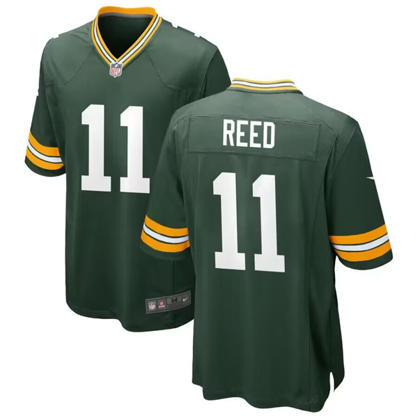 Green Bay Packers #11 Jayden Reed Green Stitched Game Jersey