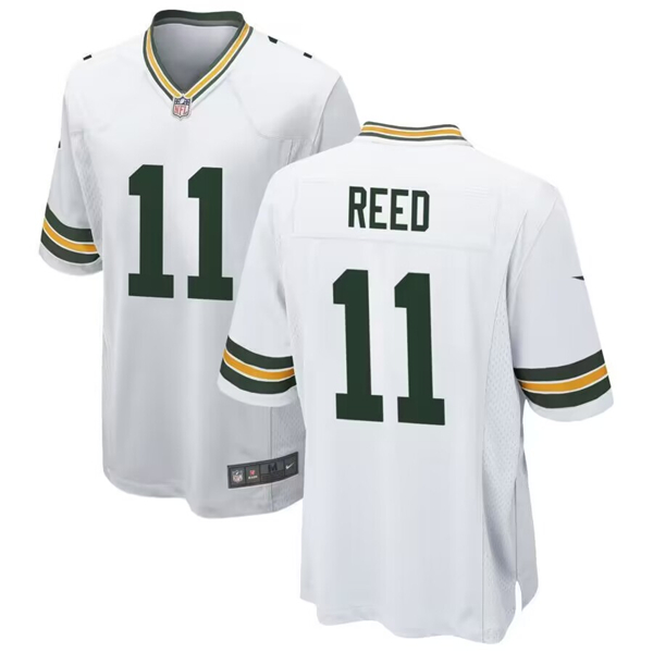 Green Bay Packers #11 Jayden Reed White Stitched Game Jersey