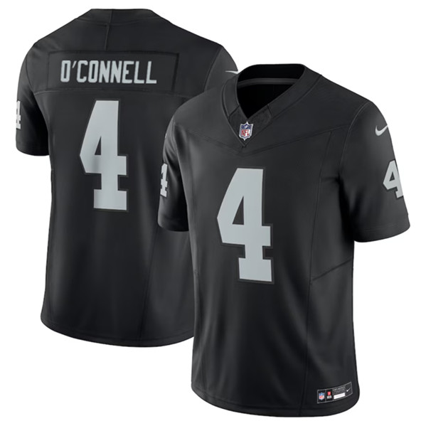 Las Vegas Raiders #4 Aidan O'Connell Black 2023 F.U.S.E Vapor Untouchable Stitched Jersey