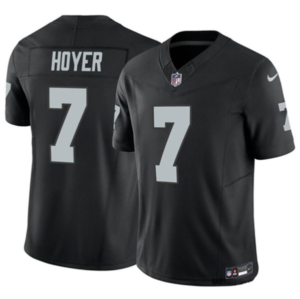 Las Vegas Raiders #7 Brian Hoyer Black 2023 F.U.S.E Vapor Untouchable Stitched Jersey