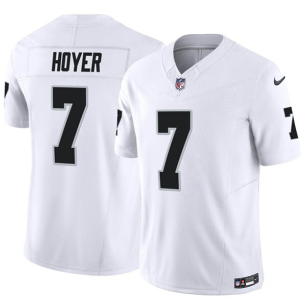 Las Vegas Raiders #7 Brian Hoyer White 2023 F.U.S.E Vapor Untouchable Stitched Jersey