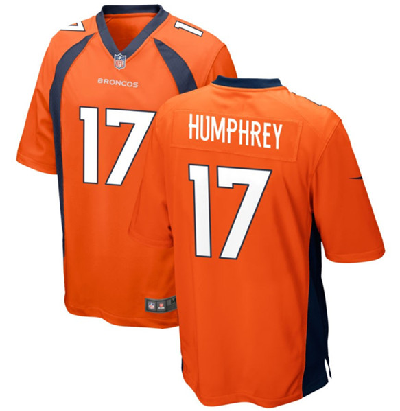 Denver Broncos #17 Lil'Jordan Humphrey Orange Stitched Game Jersey