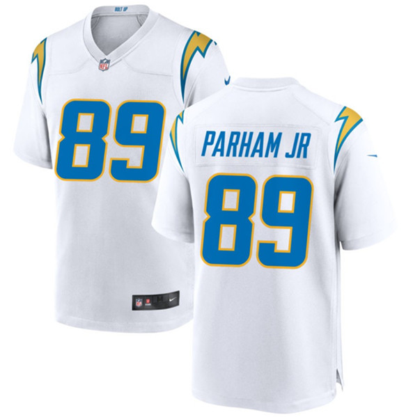 Los Angeles Chargers #89 Donald Parham Jr White Stitched Game Jersey