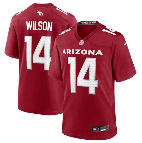 Arizona Cardinals #14 Michael Wilson Red Stitched Game Jersey