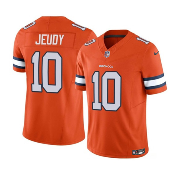 Denver Broncos #10 Jerry Jeudy Orange 2023 F.U.S.E. Vapor Untouchable Stitched Jersey