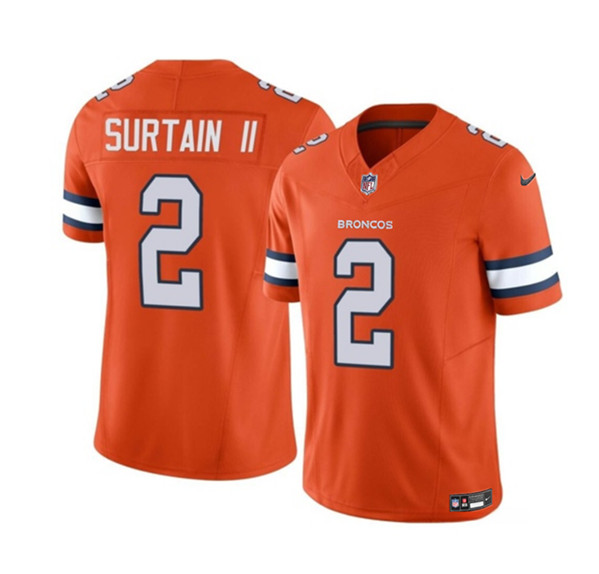 Denver Broncos #2 Pat Surtain II Orange 2023 F.U.S.E. Vapor Untouchable Stitched Jersey