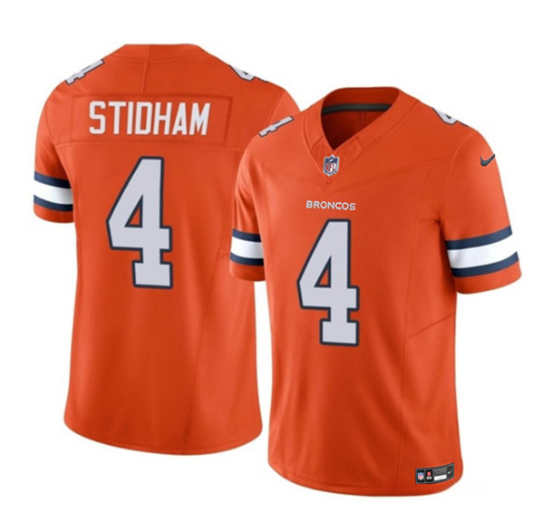 Denver Broncos #4 Jarrett Stidham Orange 2023 F.U.S.E. Vapor Untouchable Stitched Jersey