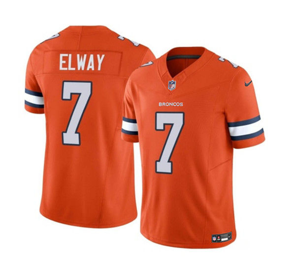 Denver Broncos #7 John Elway Orange 2023 F.U.S.E. Vapor Untouchable Stitched Jersey